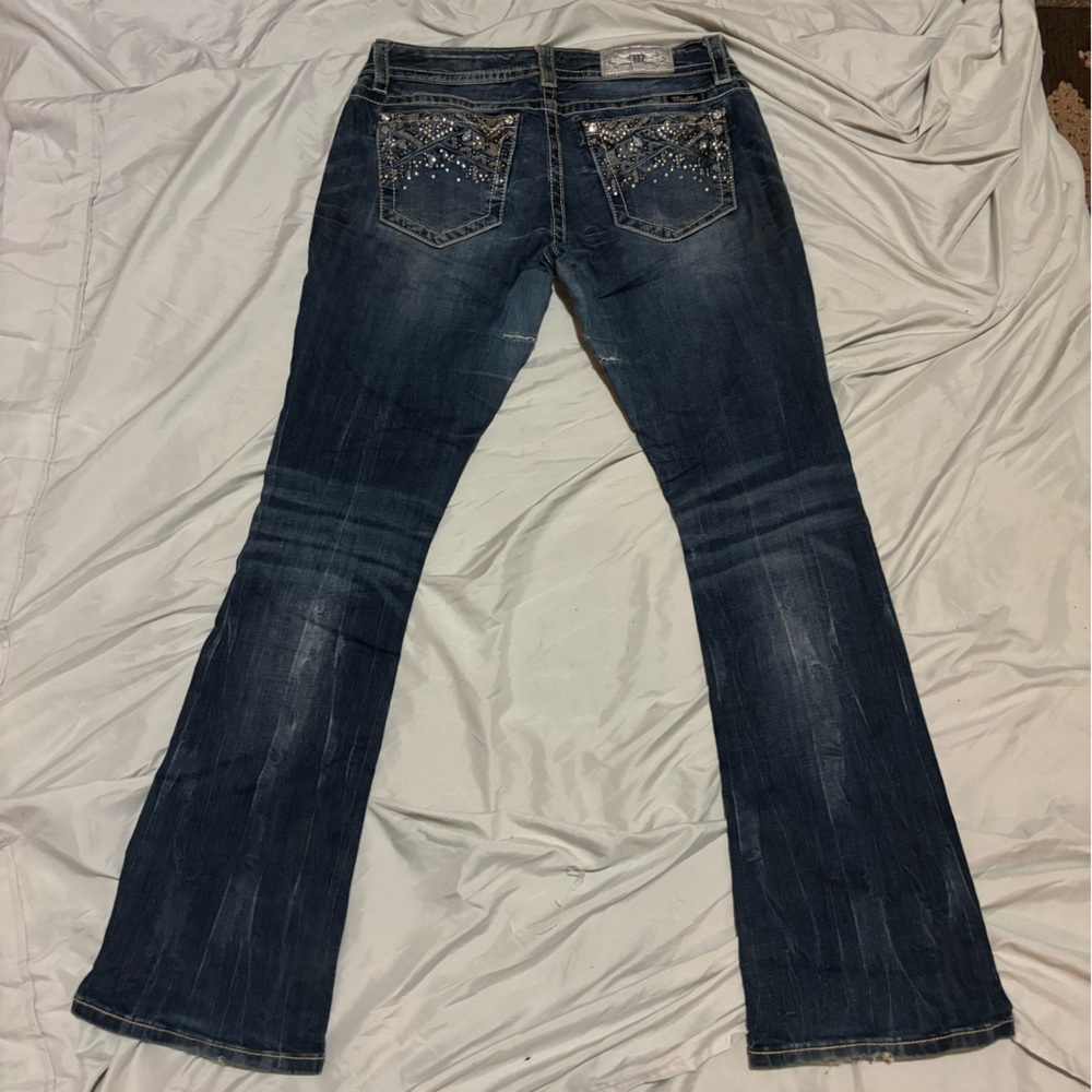 Miss Me Blue Embellished Bootcut Jeans